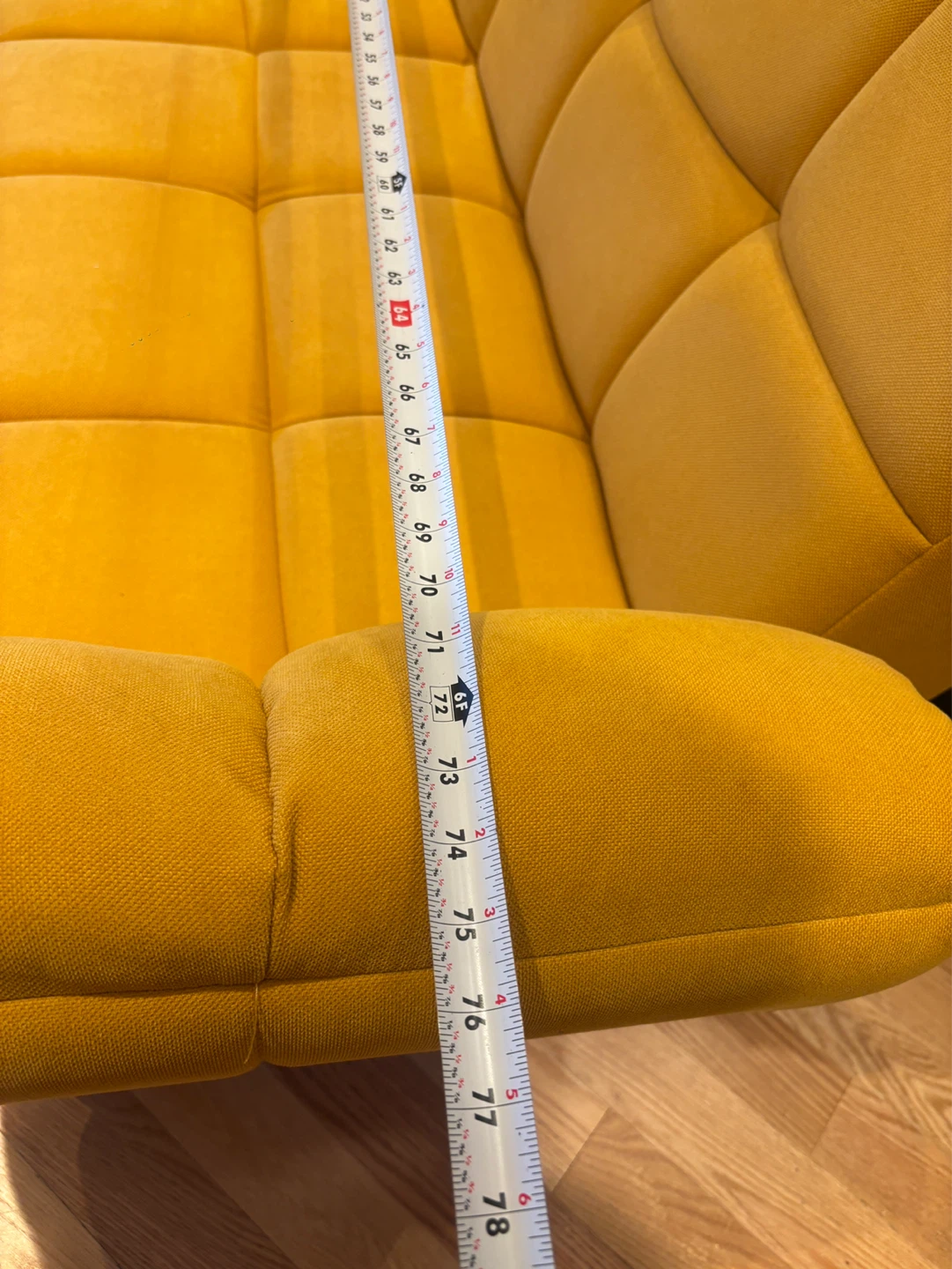 Brand new Yellow Futon Sofa Bed- AS IS - photo 3