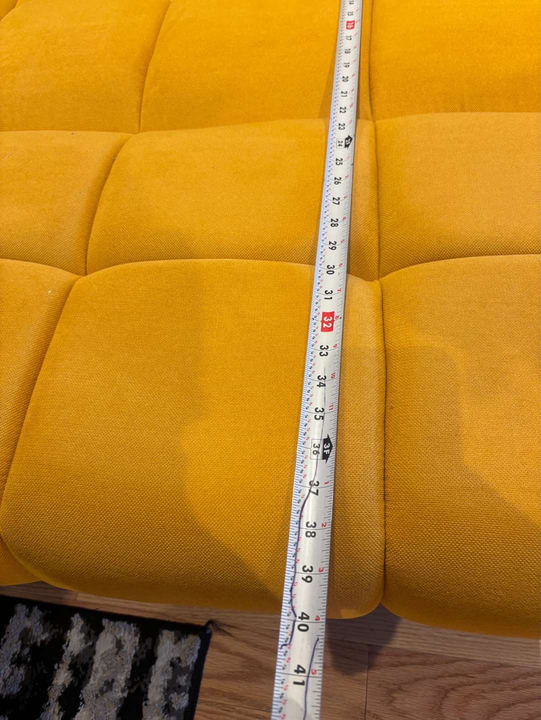 Brand new Yellow Futon Sofa Bed- AS IS - photo 4