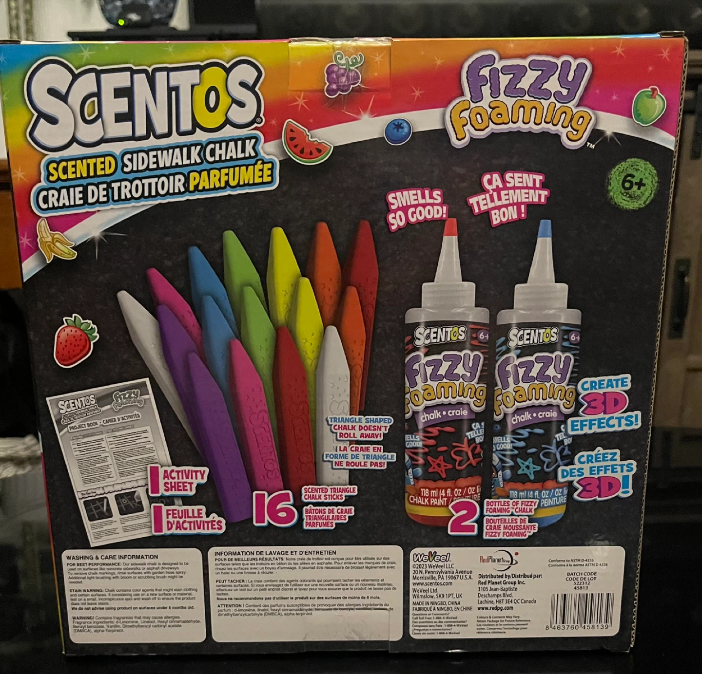 Scentos Fizzy Foaming Scented Sidewalk Chalk & Paint - photo 2
