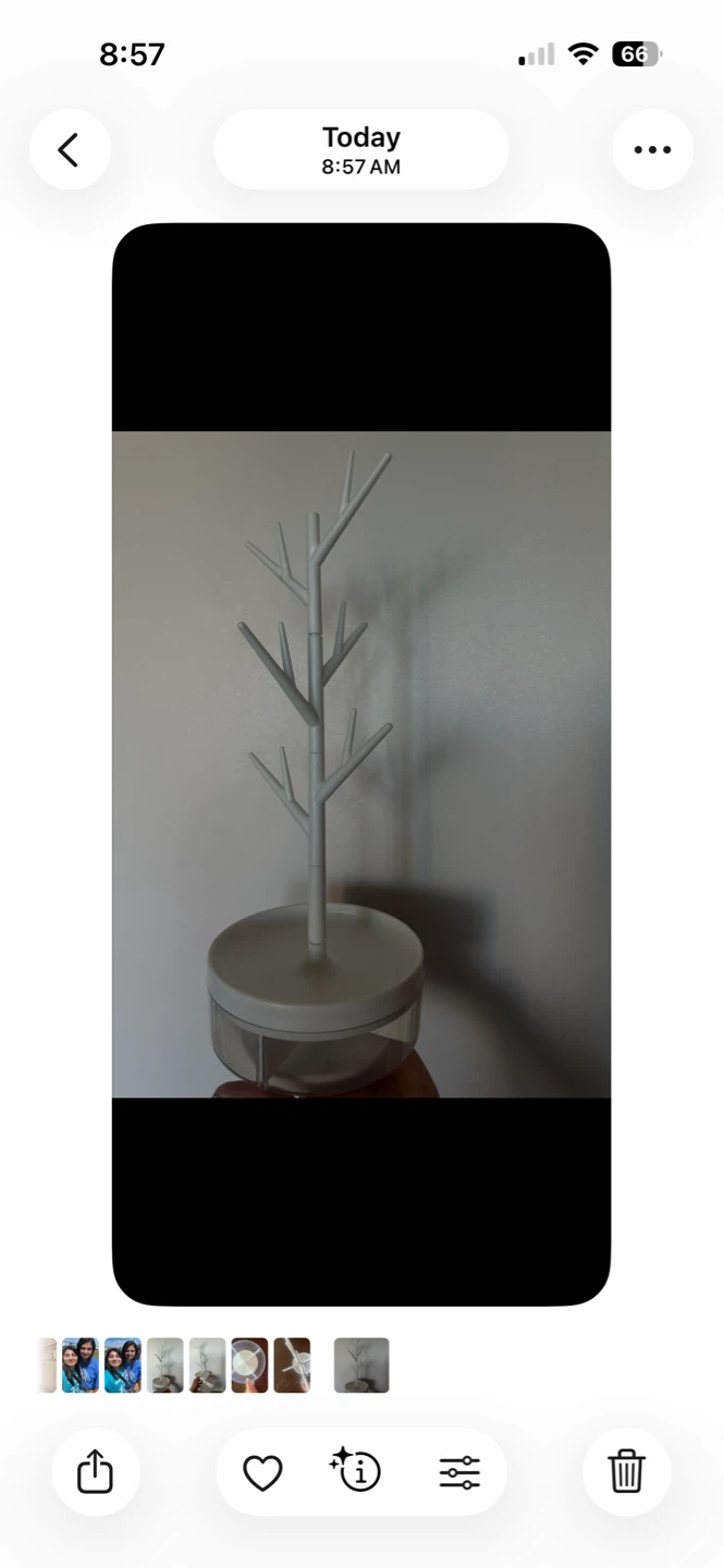 White Jewelry Organizer Tree with Compartments - photo 2