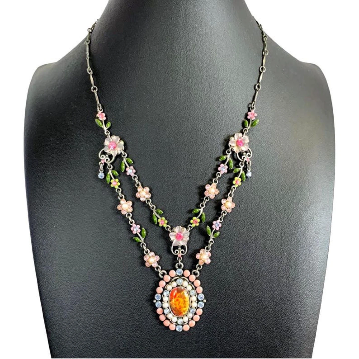 Vintage Nina Ricci for Avon Floral Garden Statement Necklace