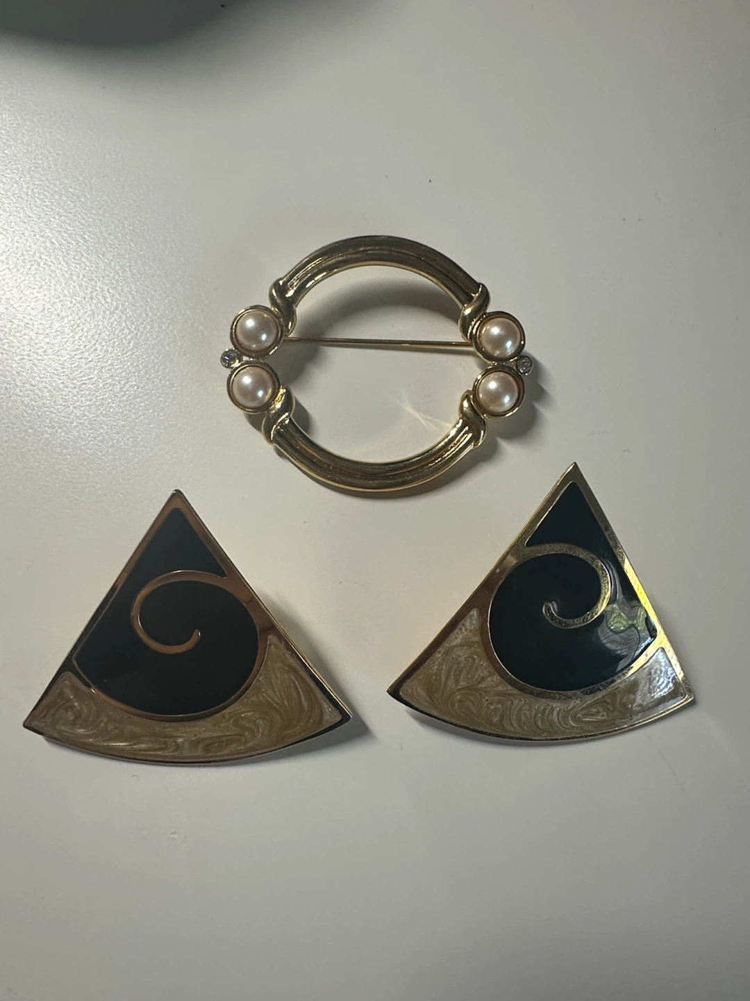 Monet Brooch and Earrings Set