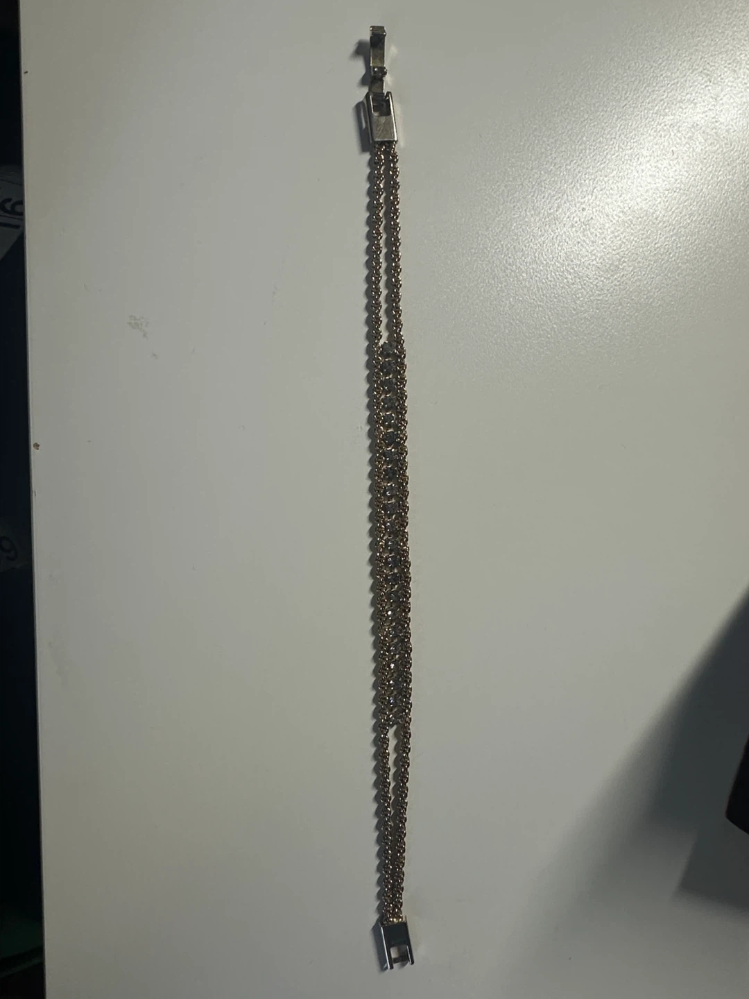 Gold Tone Bracelet with Rhinestones - photo 4