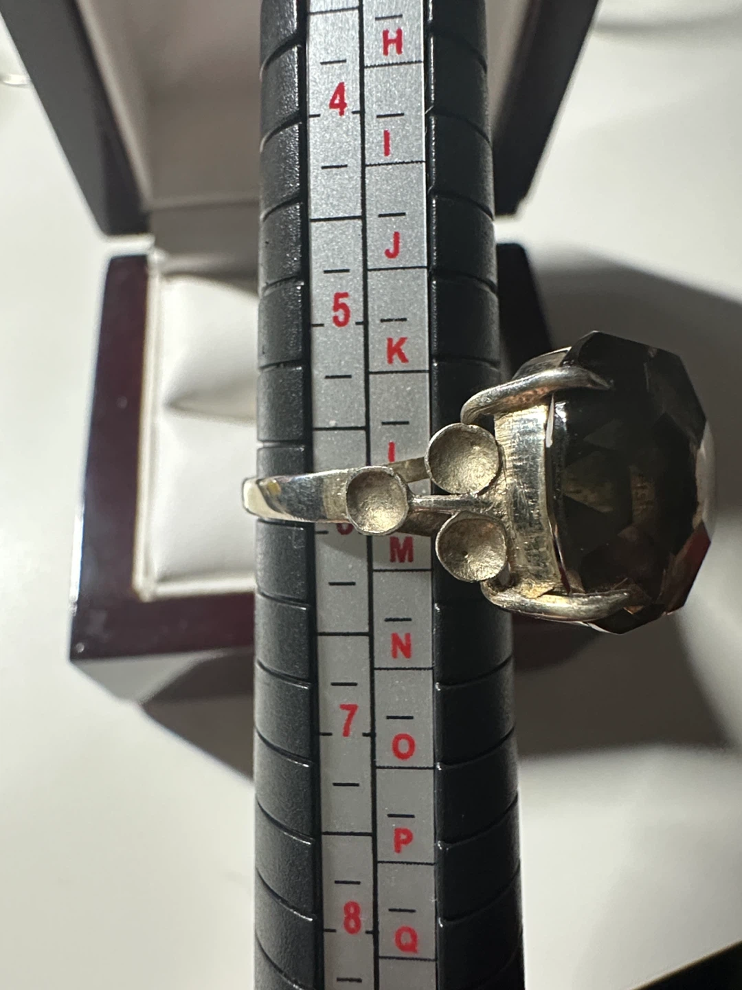Smoky Quartz Ring with Silver Band - photo 2