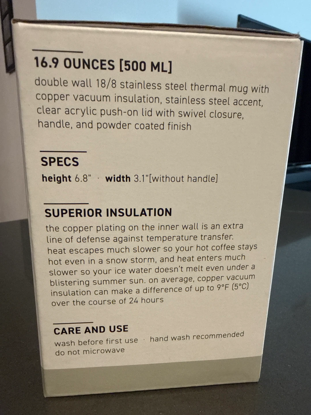 🆕 16.9 oz Stainless Steel Thermal Mug - photo 3