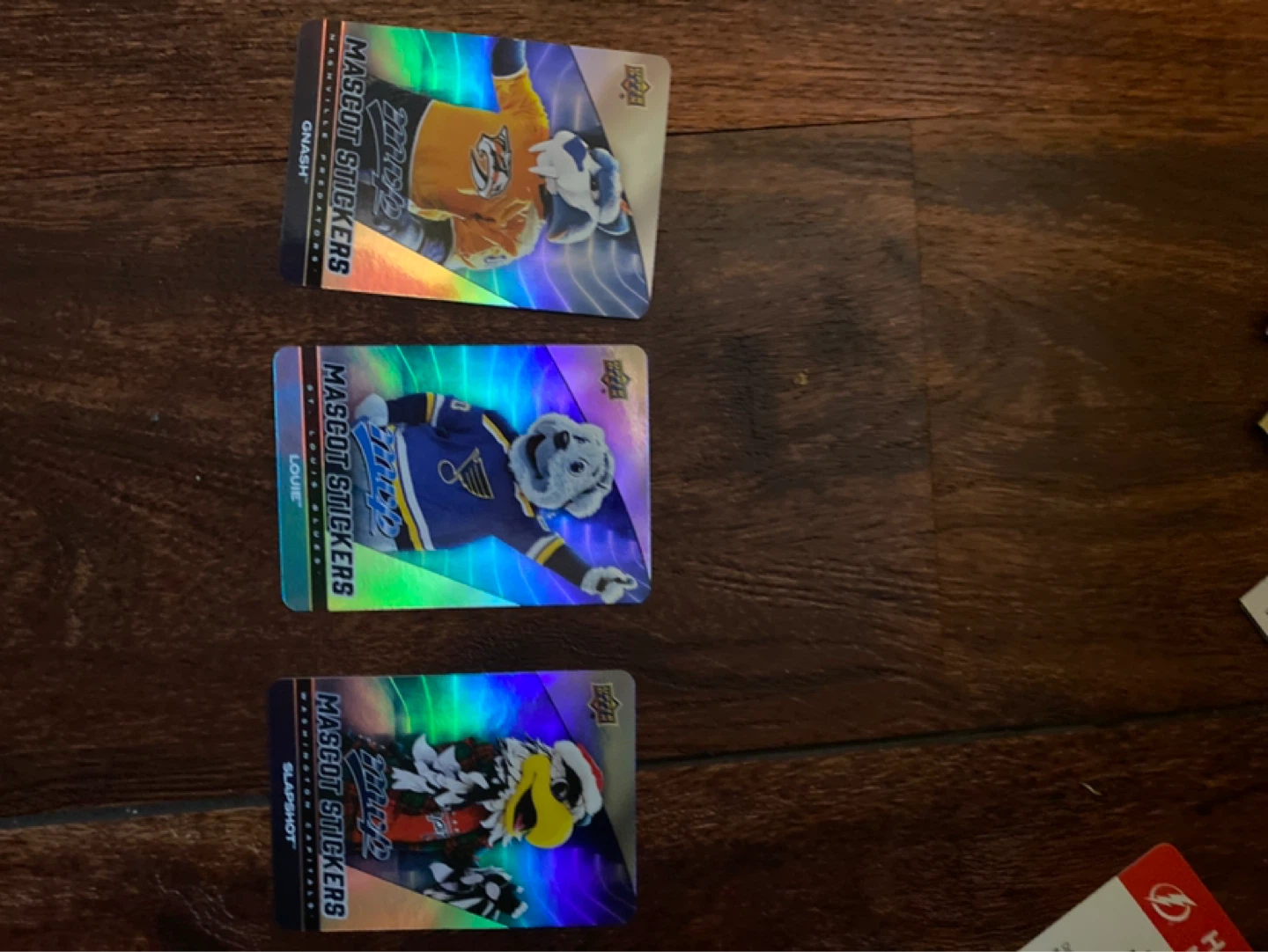 Upper Deck NHL Mascot Stickers Lot