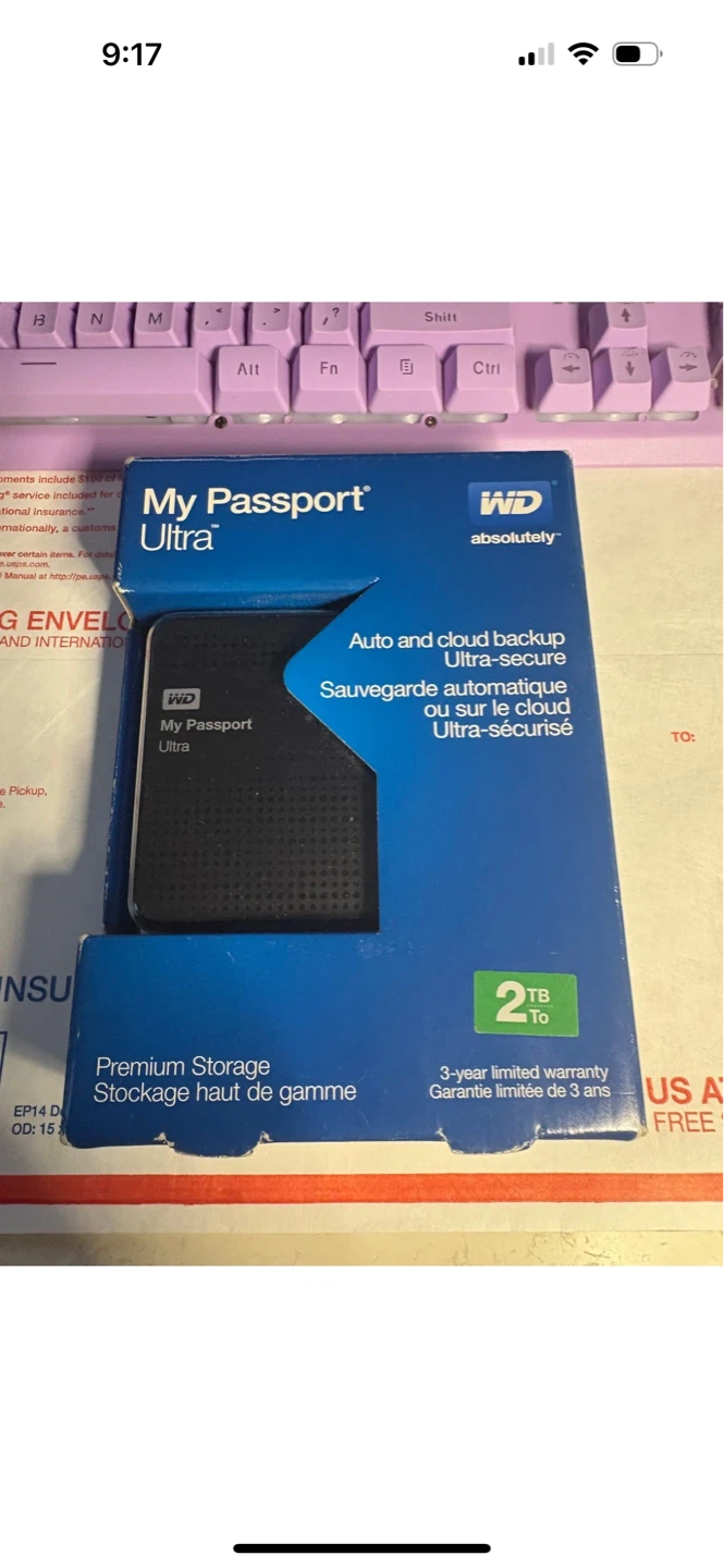 WD My Passport Ultra 2TB Auto & Cloud Backup Premium Storage