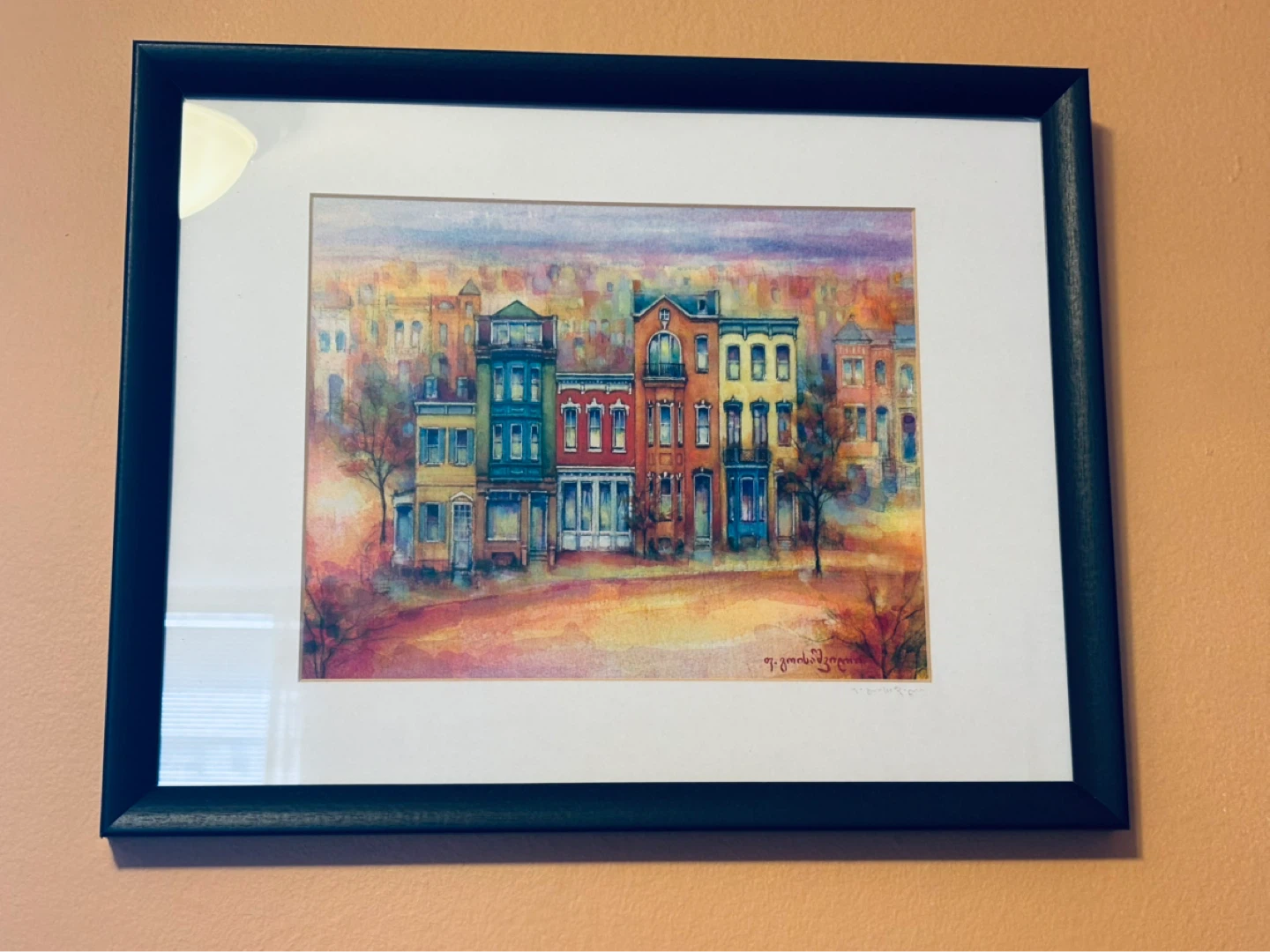 Framed Washington DC Watercolors - set of 2