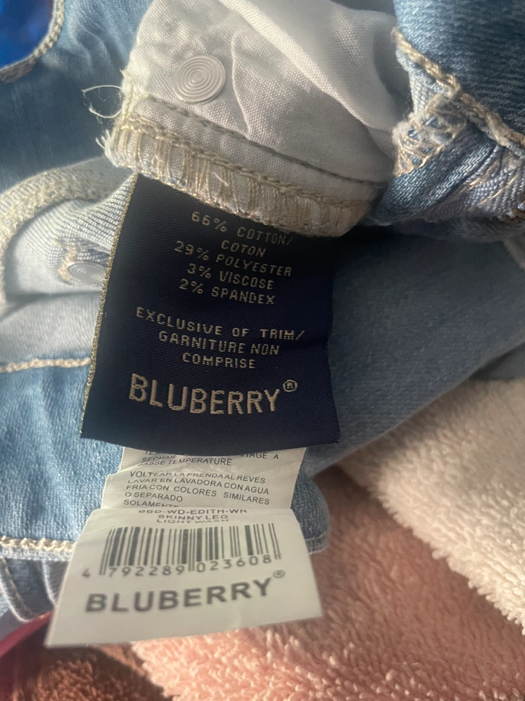 Bluberry Denim Jeans Size 10 Light Wash Floral Embroidered - photo 4