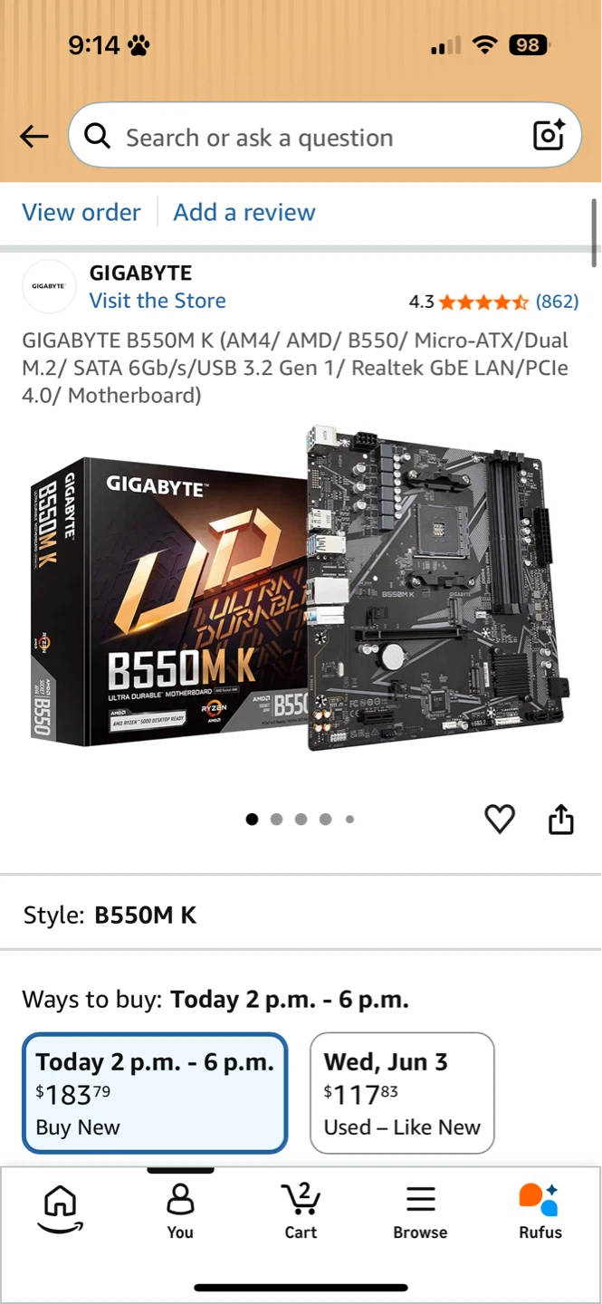 GIGABYTE B550M K Motherboard - photo 3