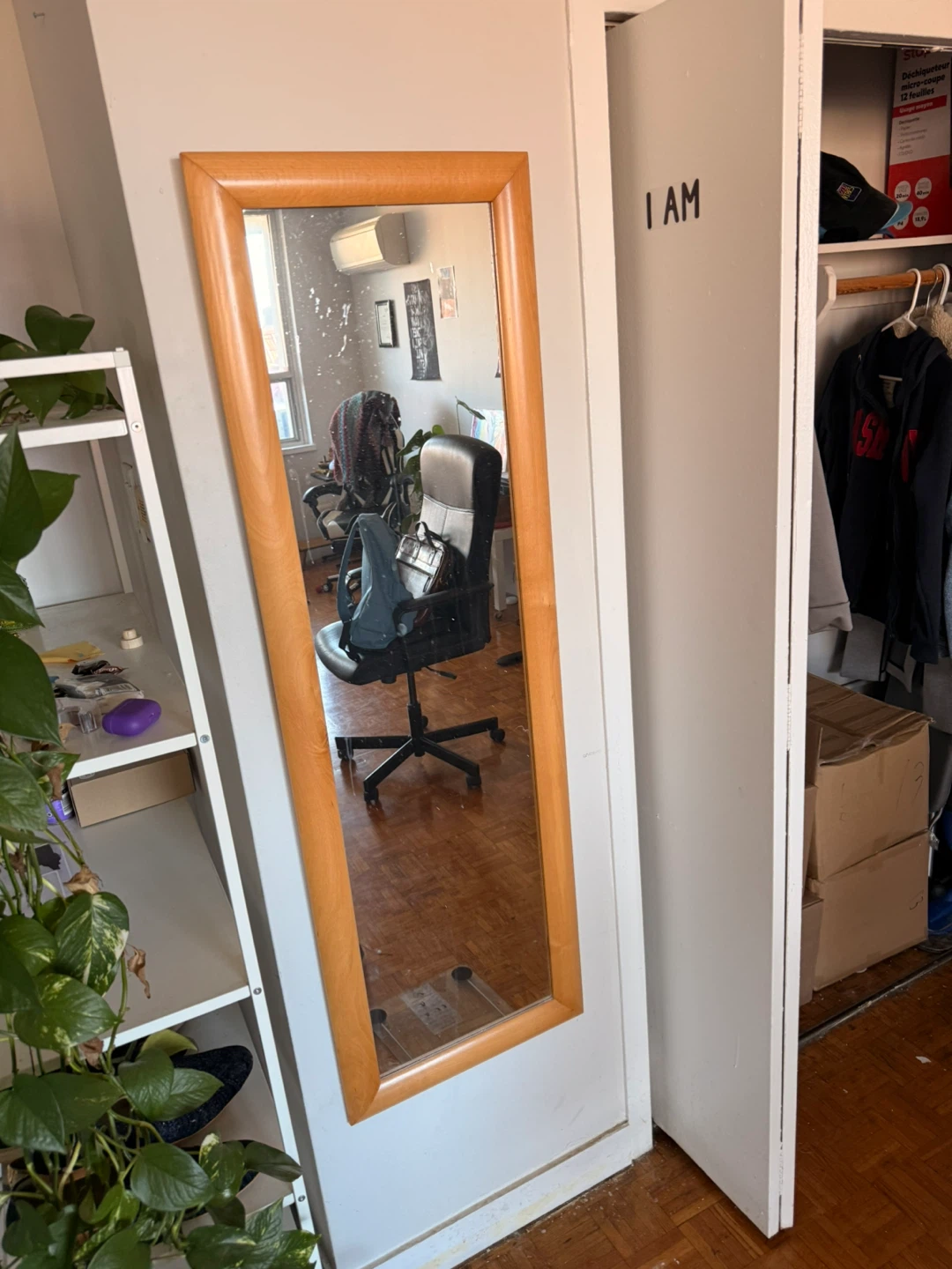 Wooden Framed Full Length Mirror
