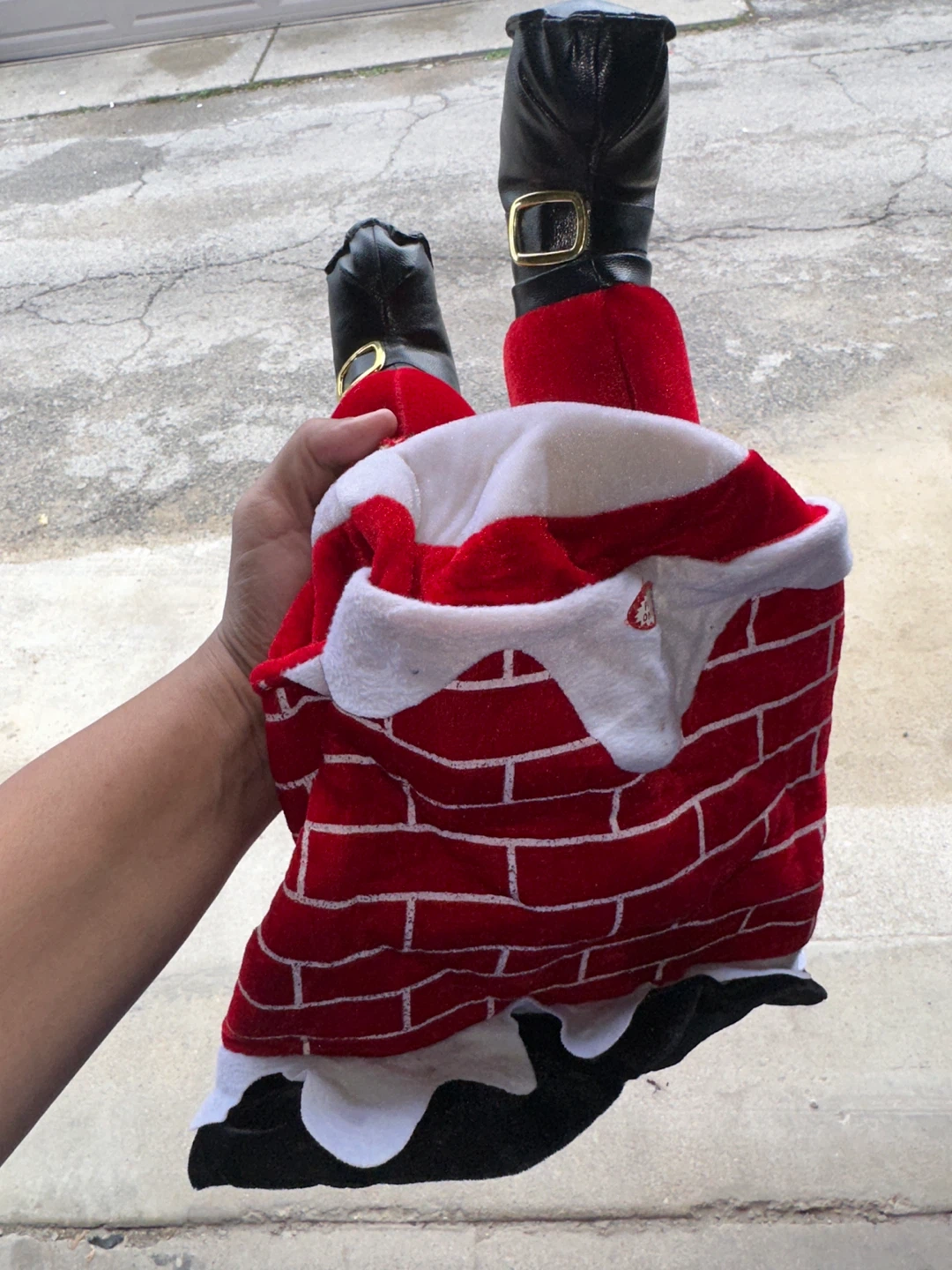 Santa Stuck in Chimney Christmas Decoration
