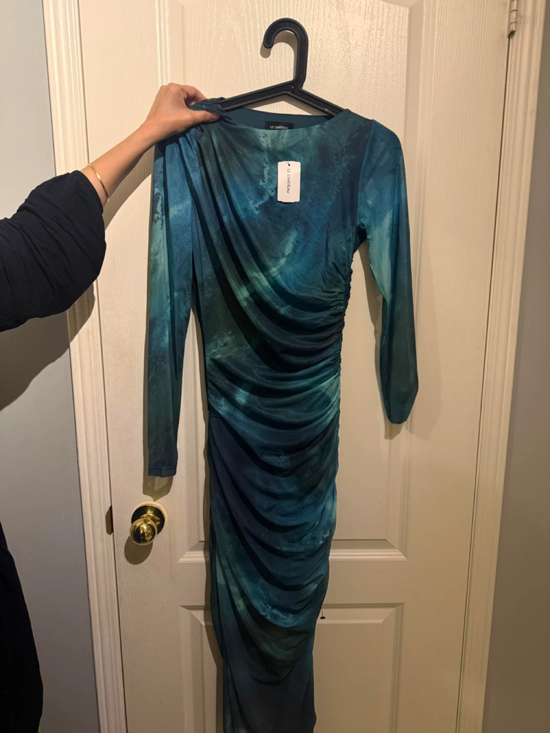 LE CHATEAU Ruched Tie-Dye Dress
