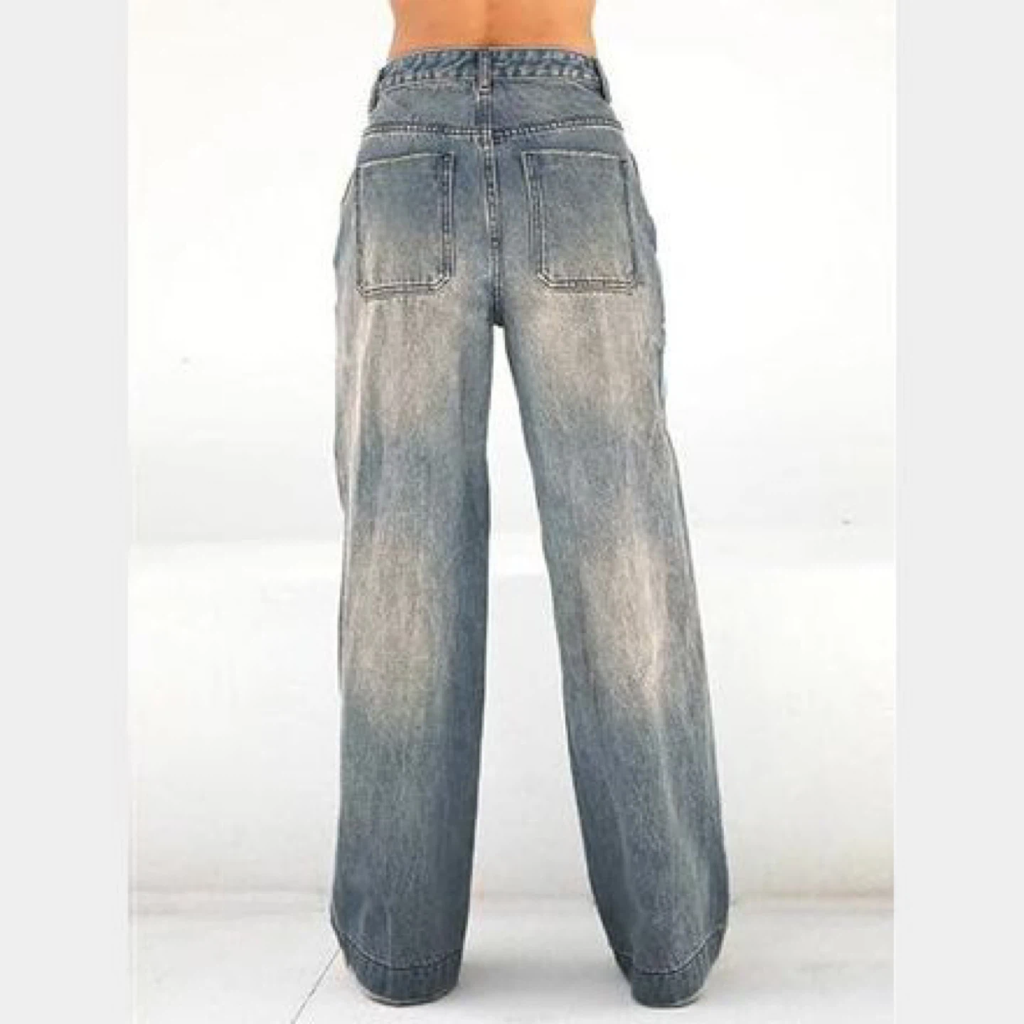 Women's Wide Leg Denim Jeans - photo 2