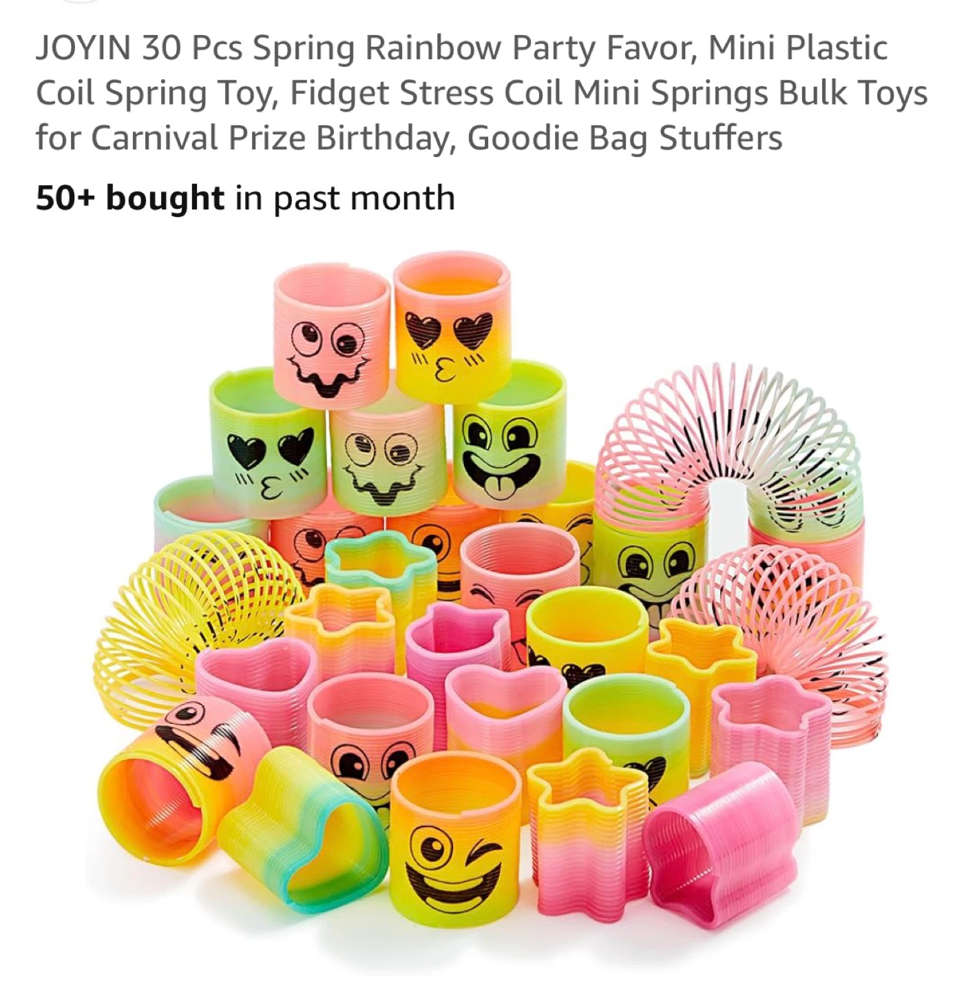 🌈 New mini rainbow plastic coil spring party favor toys - photo 3