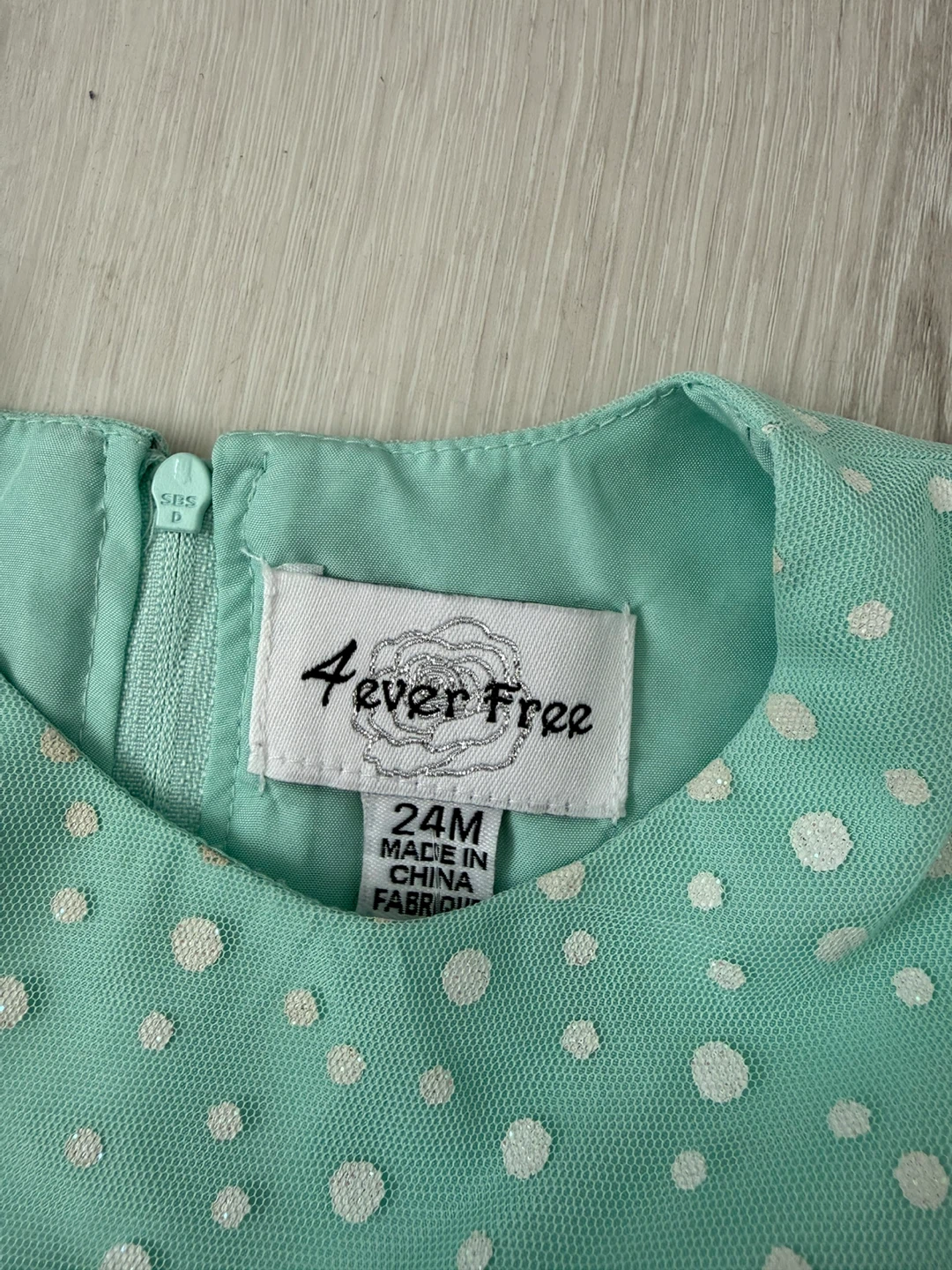 4ever Free Mint Polka Dot Dress - 24M - photo 4