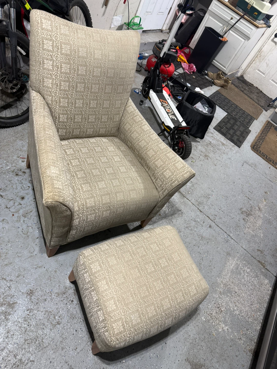 Accent Chair and Ottoman Set - photo 4
