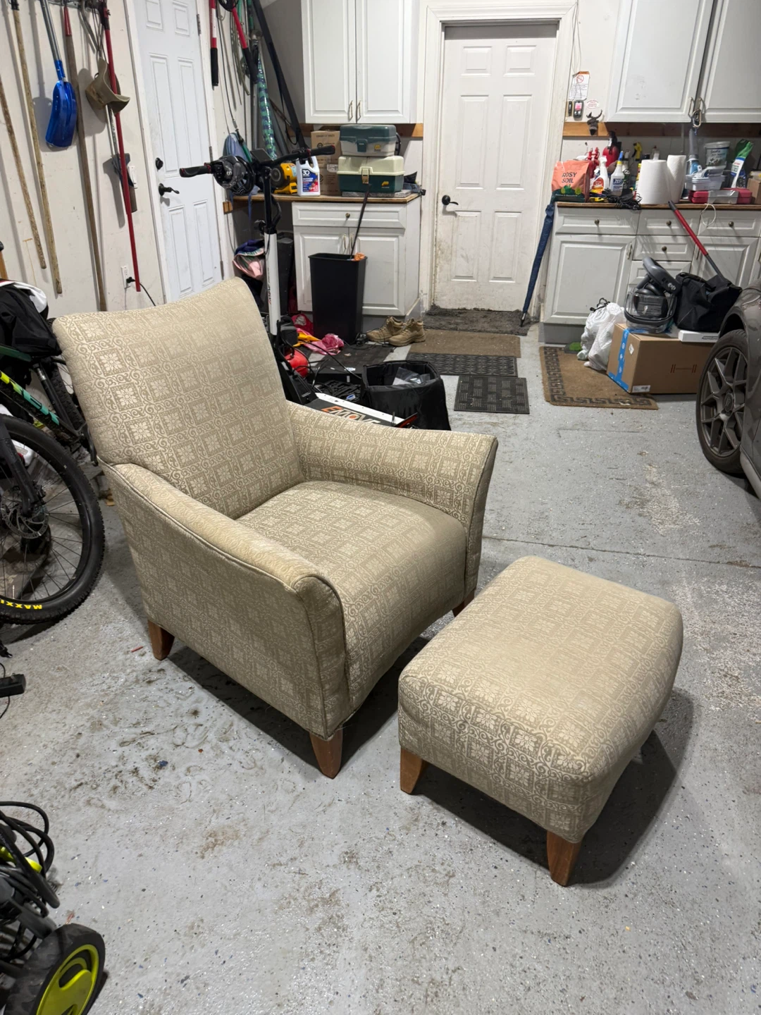 Accent Chair and Ottoman Set - photo 2