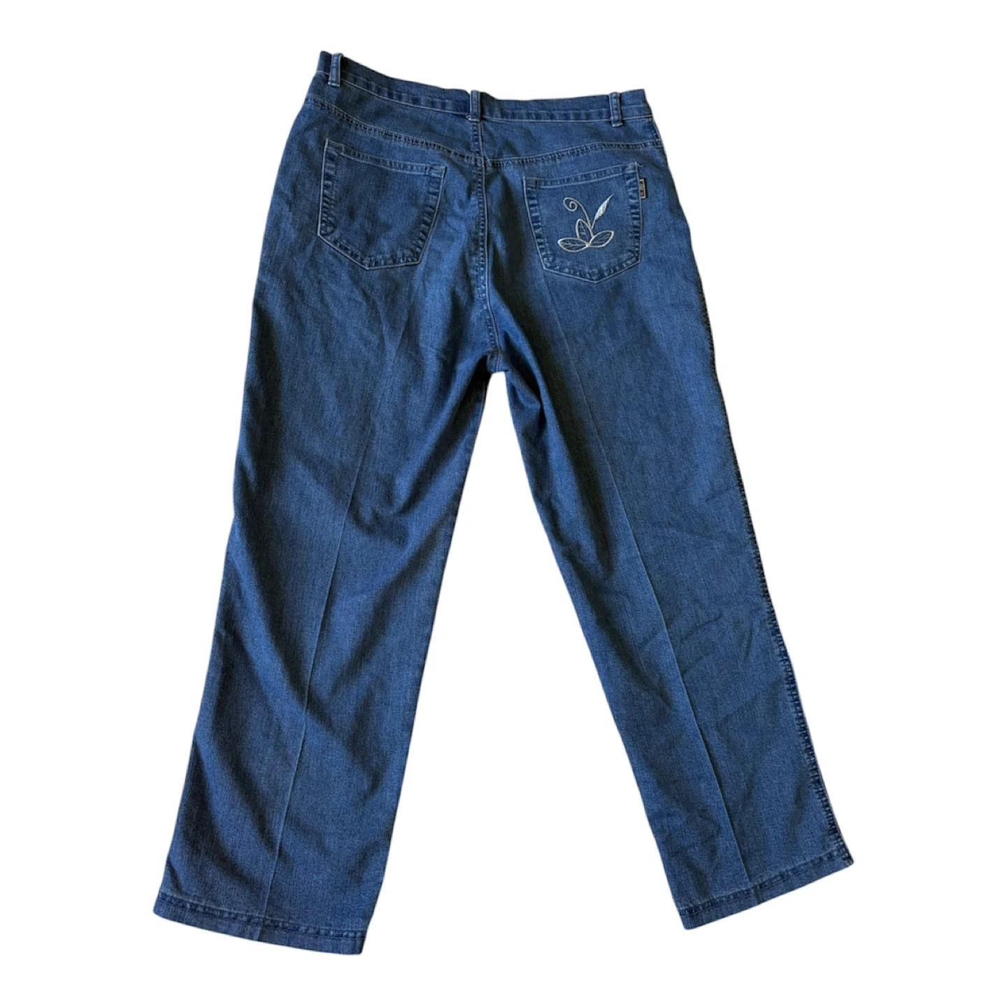 Embroidered Blue Denim Jeans - photo 2