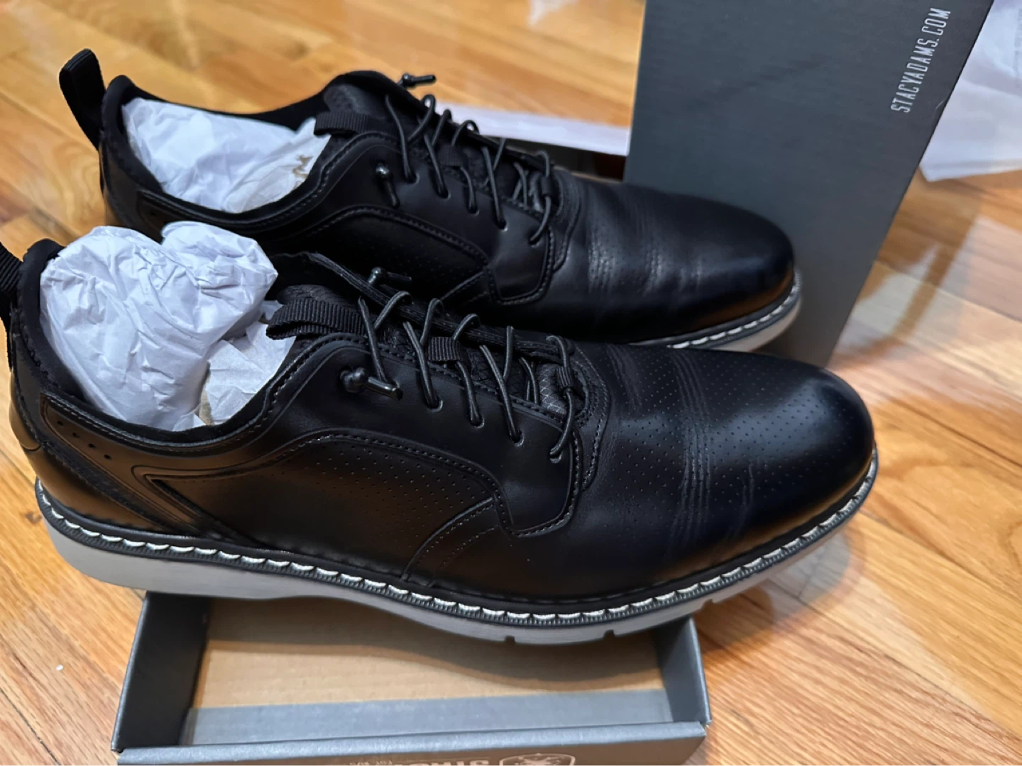 Stacy Adams Black Dress Shoes Men's Size 8.5 Wide - photo 3
