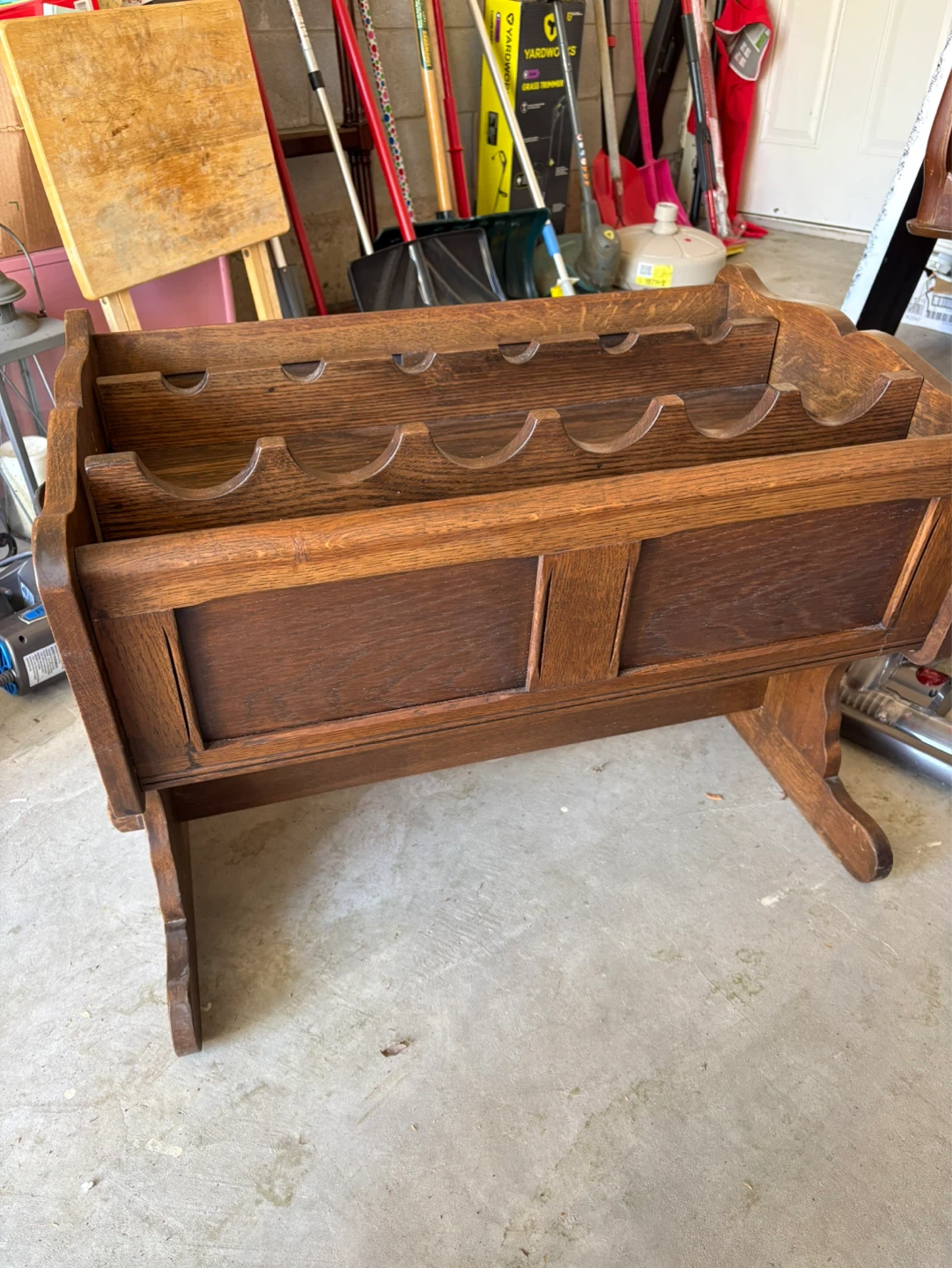 Reprodux Antique Wooden Wine Rack