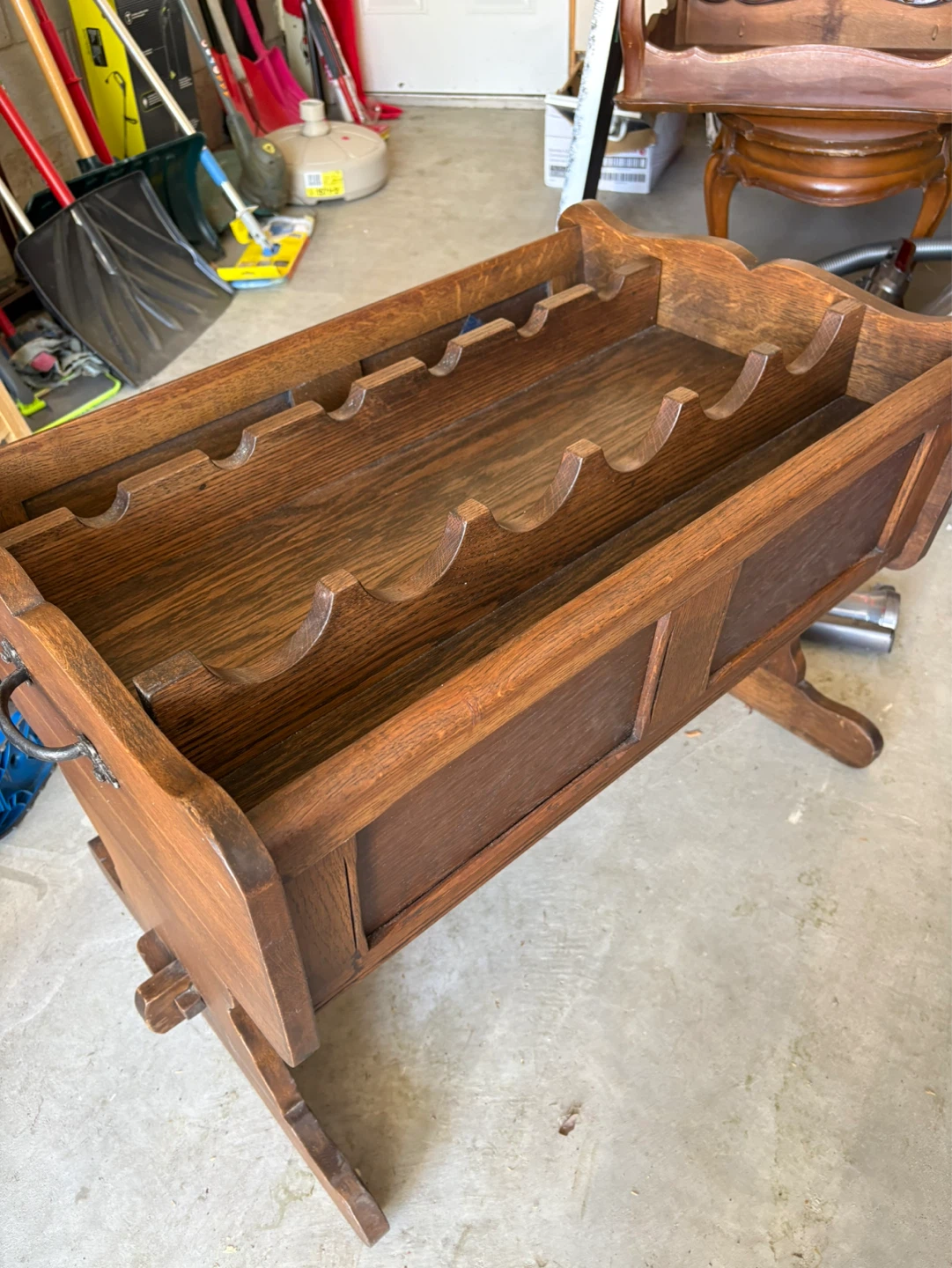 Reprodux Antique Wooden Wine Rack - photo 2