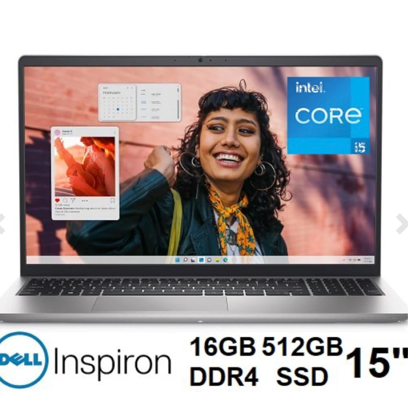 Dell Inspiron 15" Laptop - 16GB RAM, 512GB SSD
