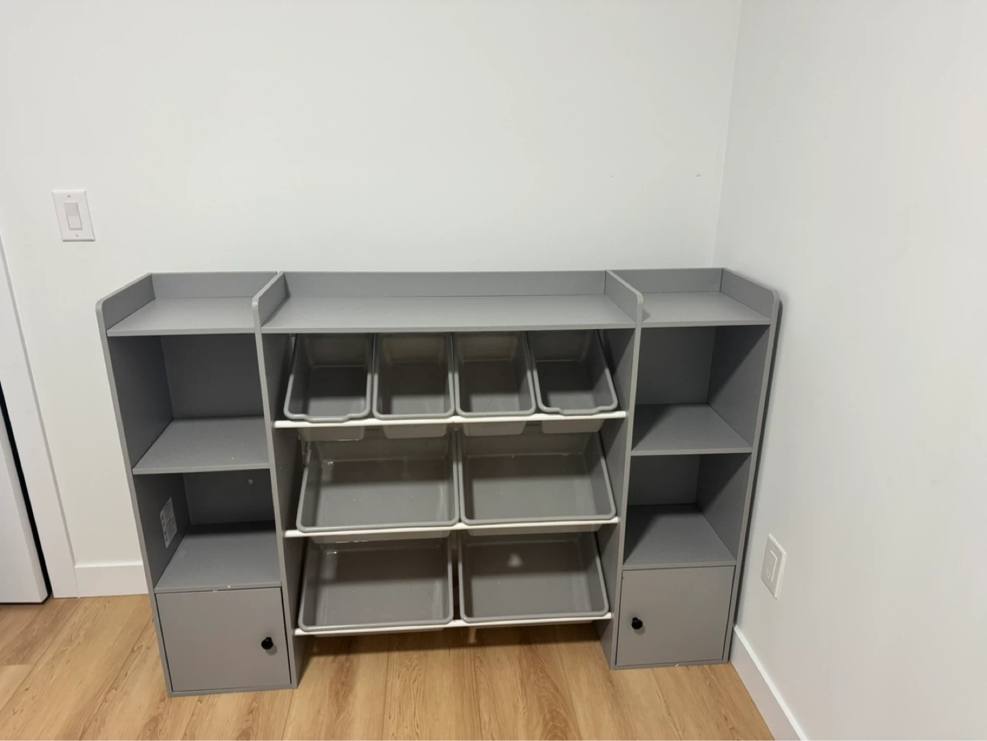 Grey Toy Storage Organizer with Bins - photo 2