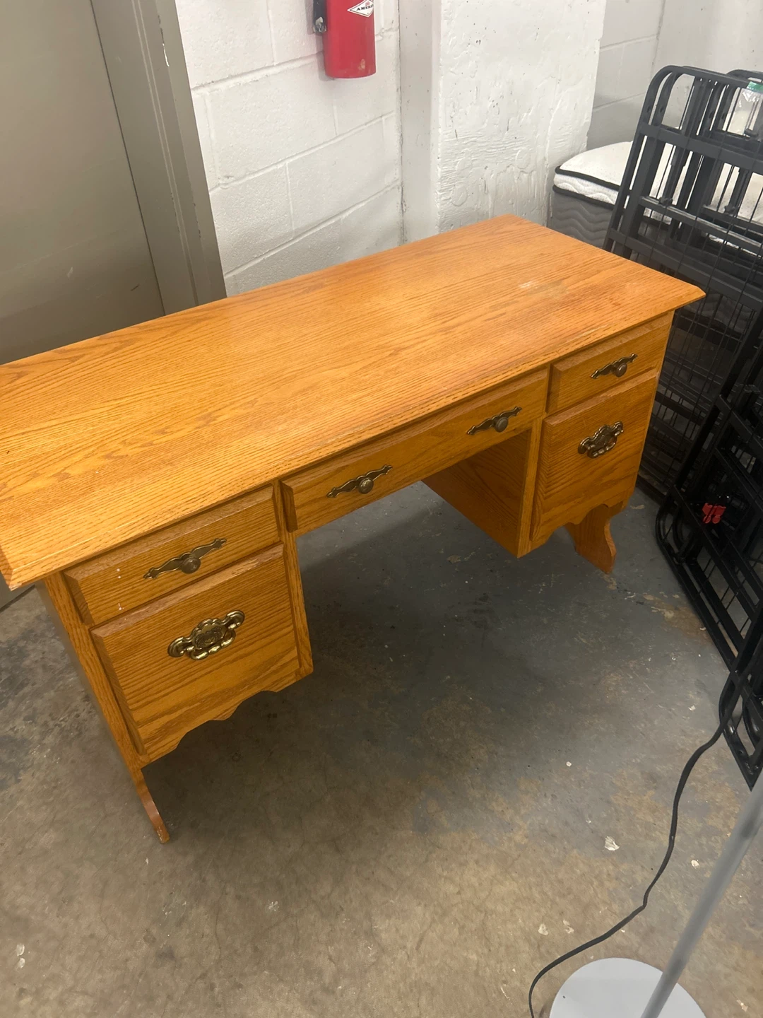 Wooden Desk with Drawers