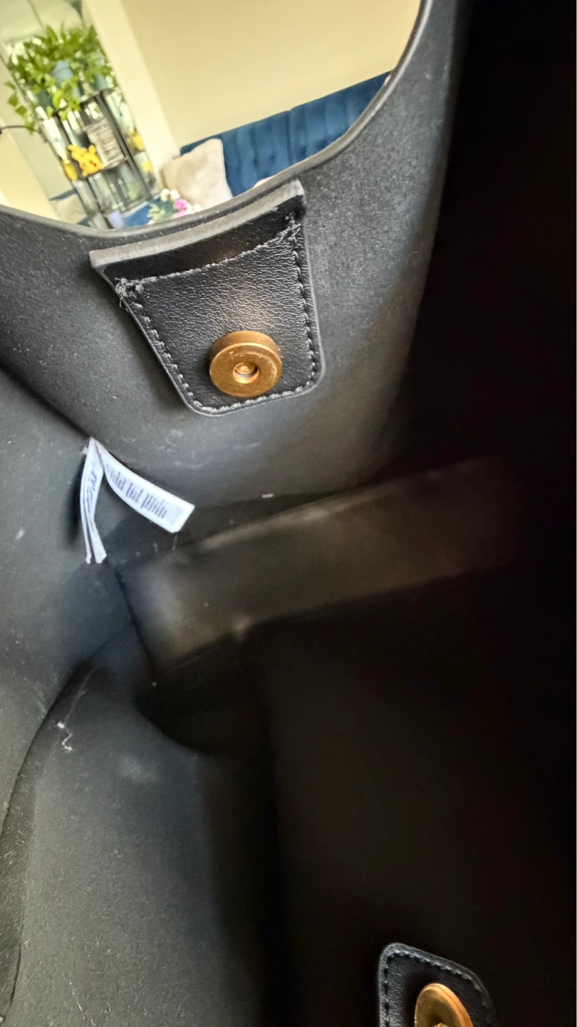 Black Faux Leather Tote Bag - photo 2