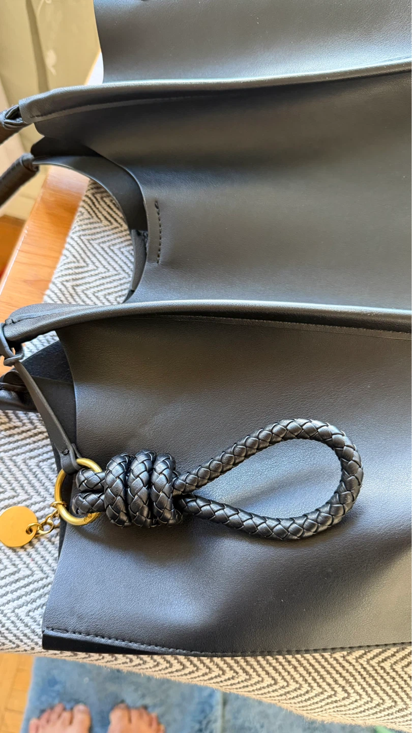 Black Faux Leather Tote Bag - photo 3