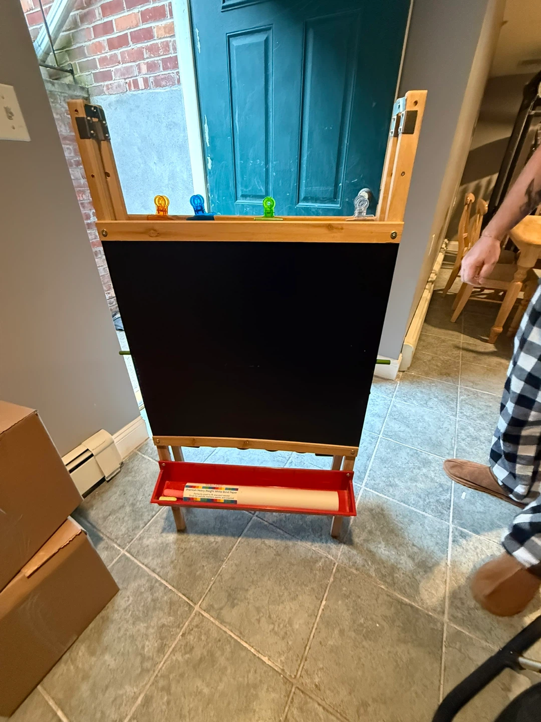 Wooden Easel with Whiteboard and Chalkboard - photo 2