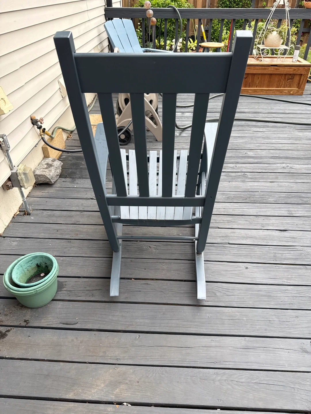 Grey Wooden Rocking Chair - photo 3