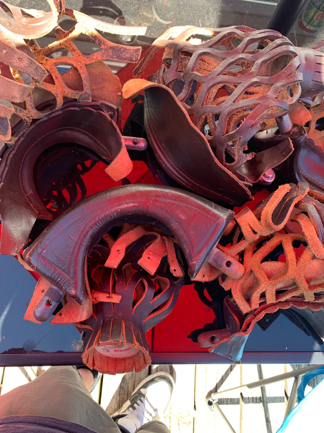 Used Leather Pool Ball Racks