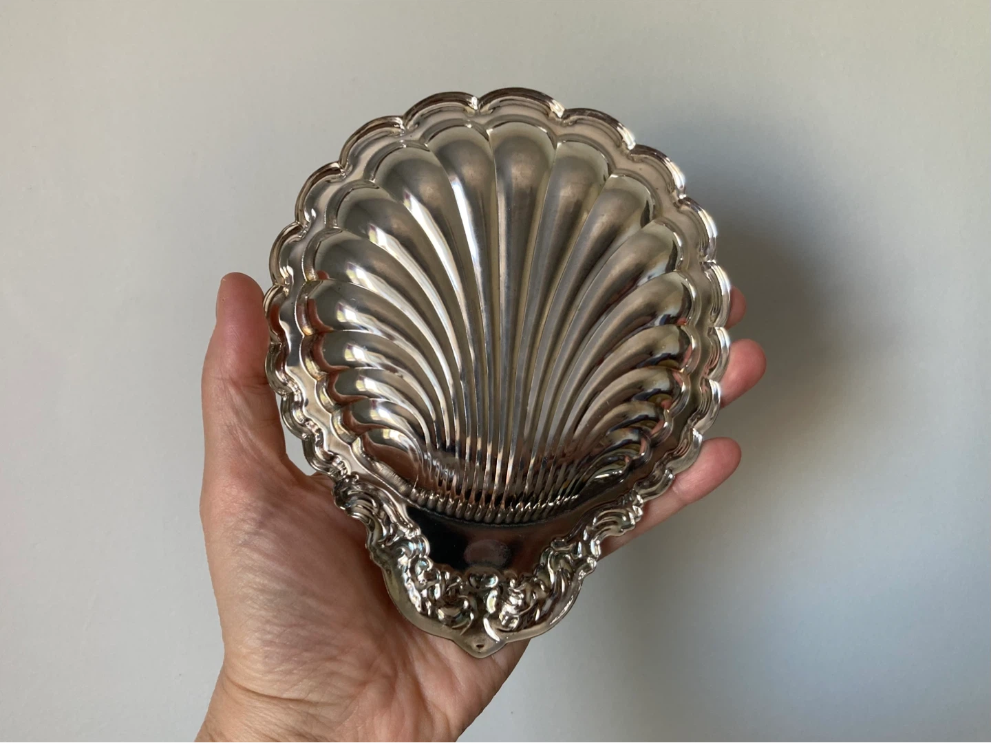 Vintage silver plated shell dish - photo 2