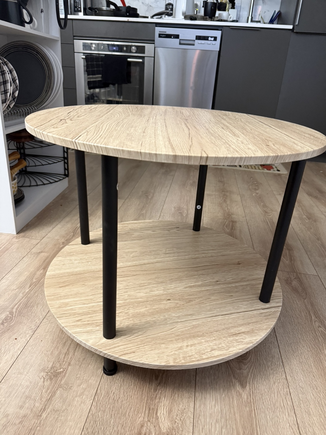 Modern 2-Tier Round Coffee Table – Like New – $40 - photo 4