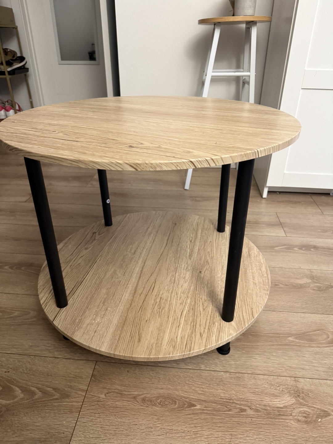 Modern 2-Tier Round Coffee Table – Like New – $40 - photo 3