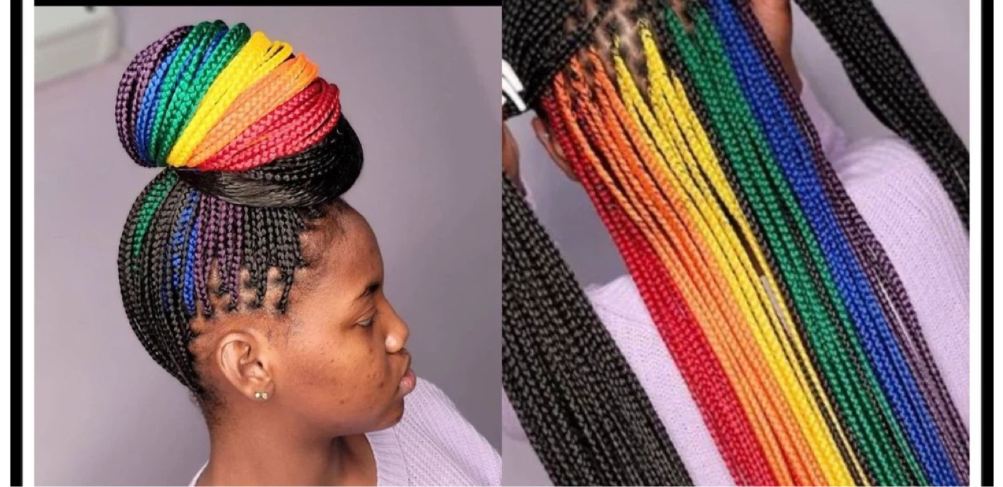 Pride braids 🌈 get at me 💪🏽 - photo 4