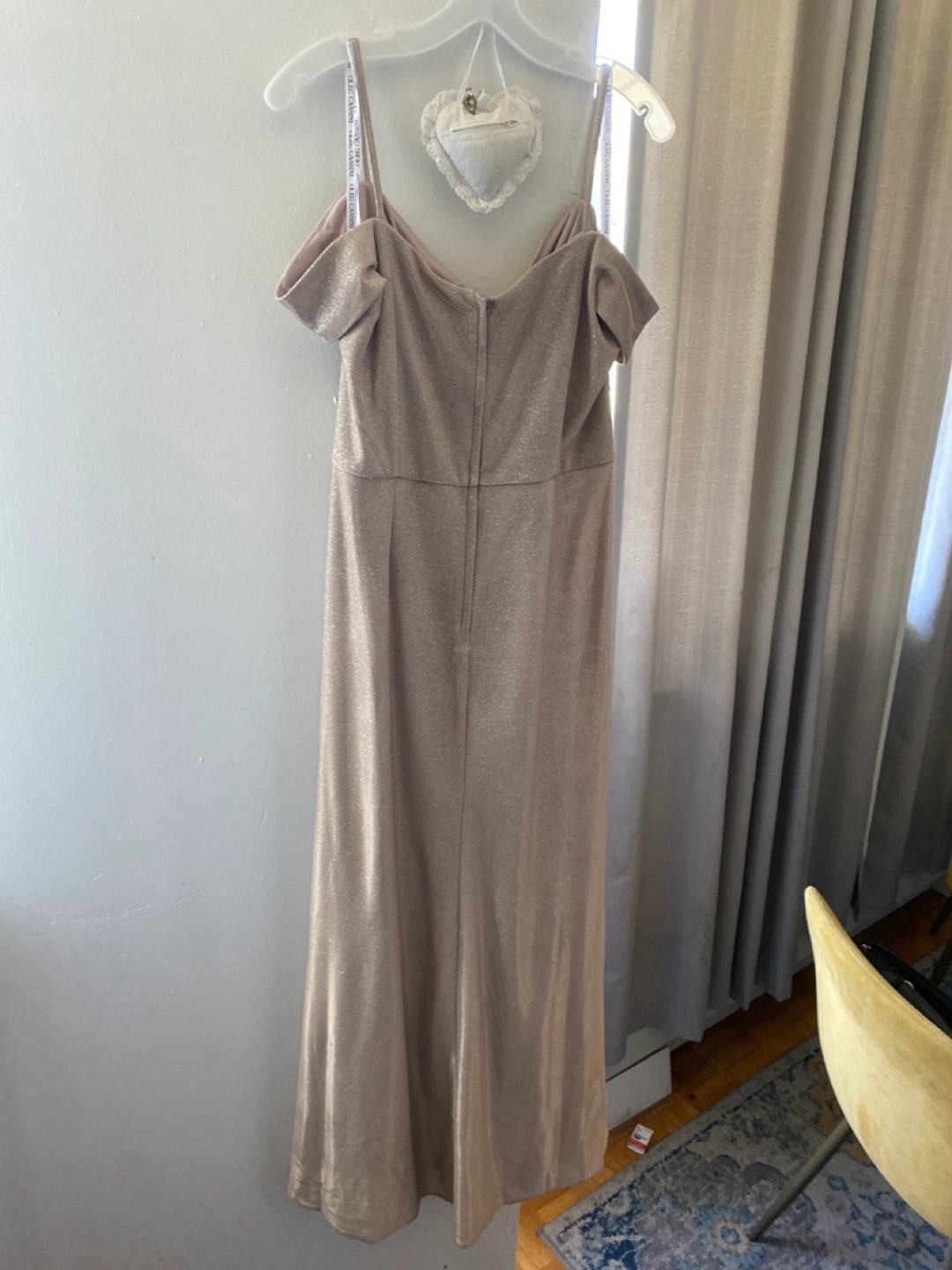 Oleg Cassini Champagne Sparkle Gown - photo 3