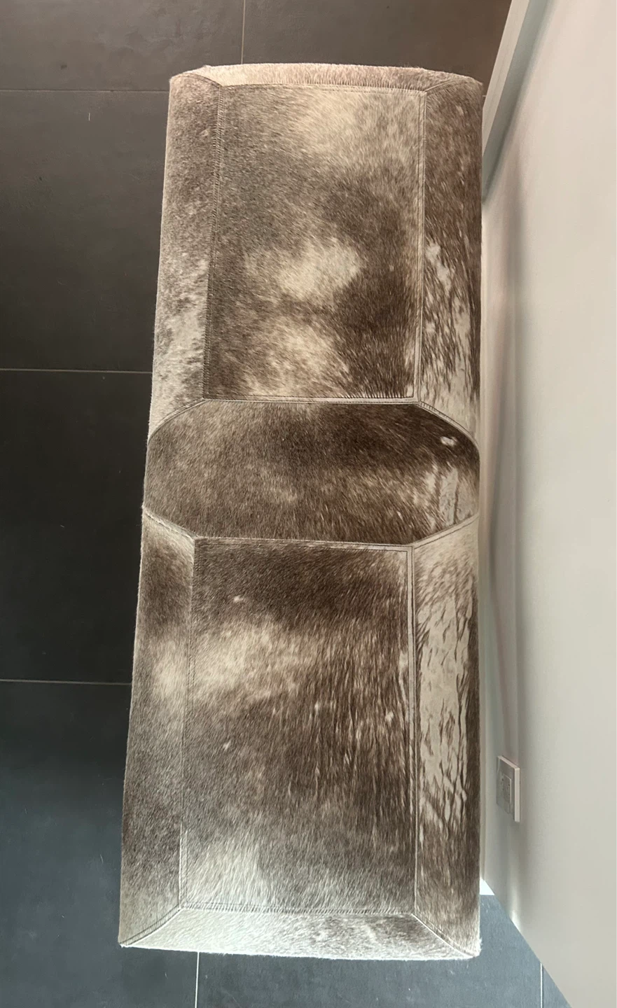 Cowhide Bench with Chrome X-Base - photo 3