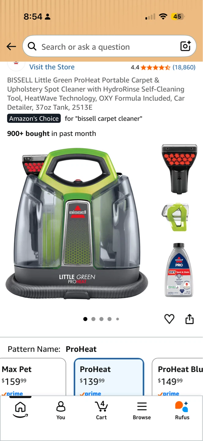 BISSELL Little Green ProHeat Portable Carpet Cleaner - photo 3