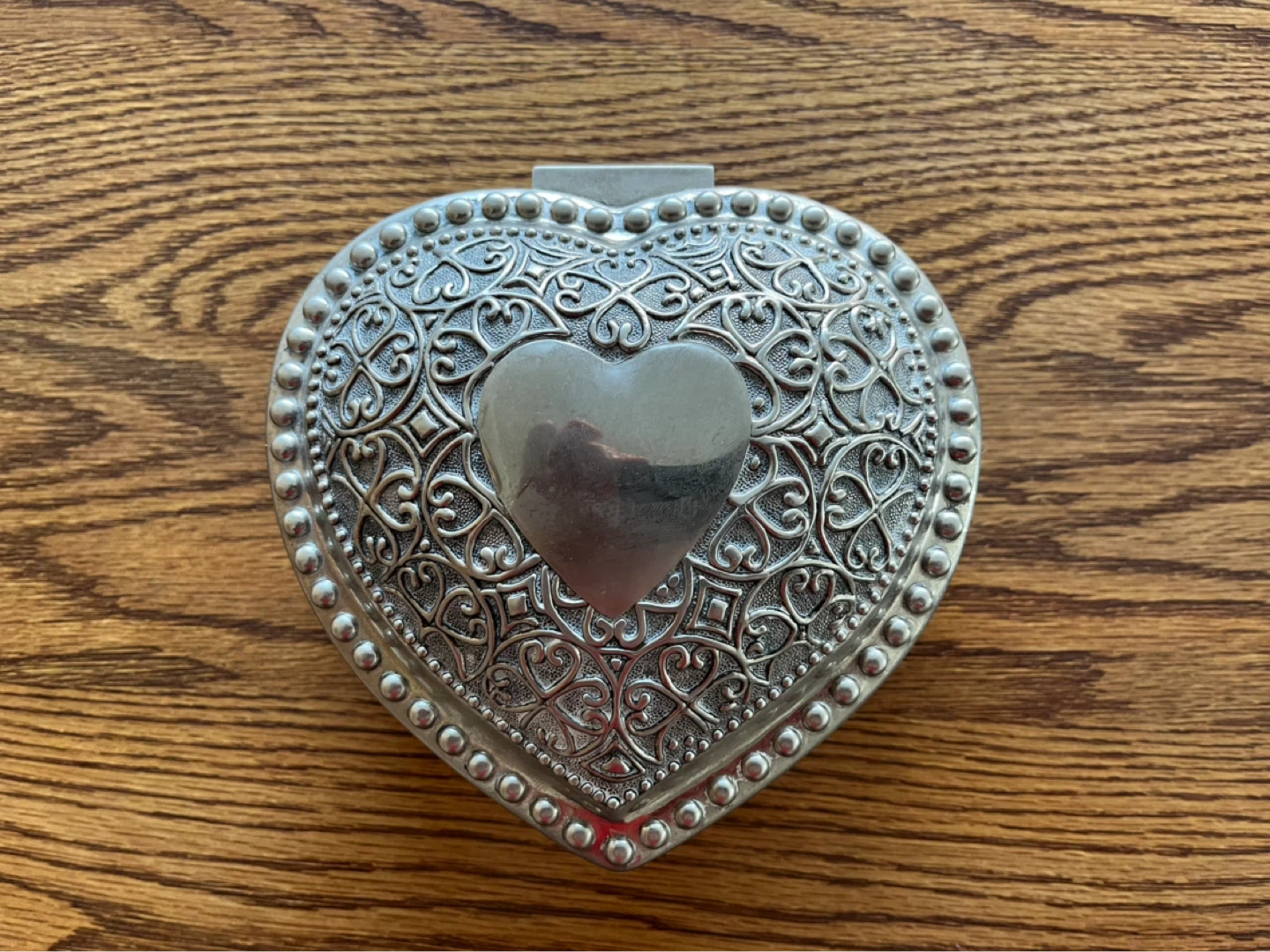 Godinger Heart shaped Silverplate Jewelry Trinket Box - photo 3