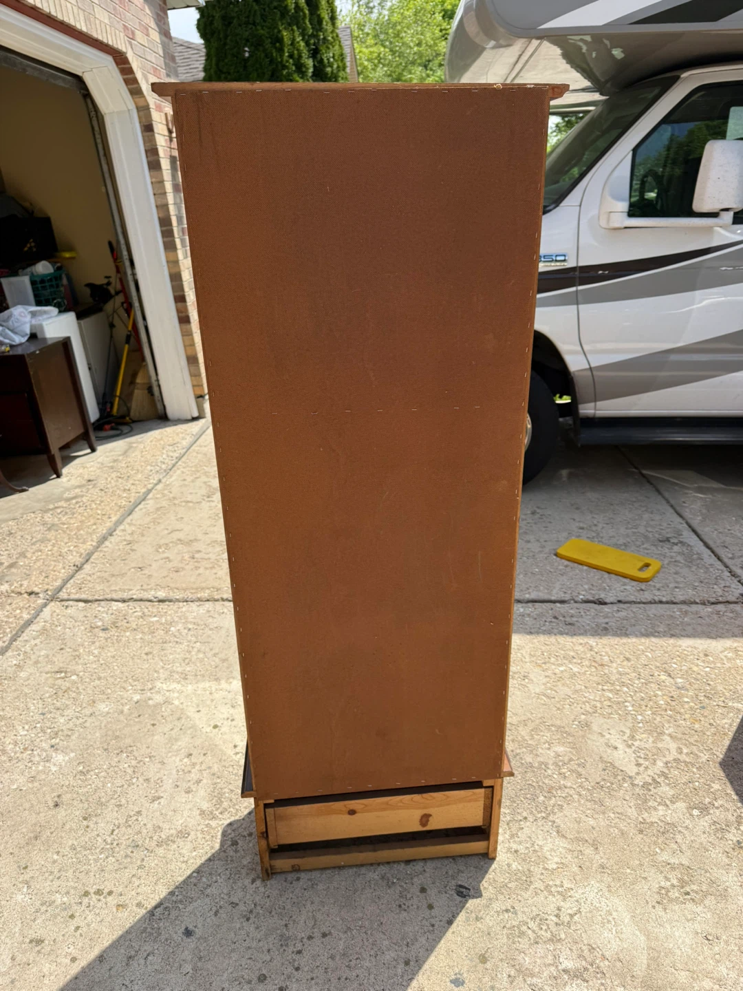 Antique Wooden Display Cabinet with Glass Door and Drawer - photo 5
