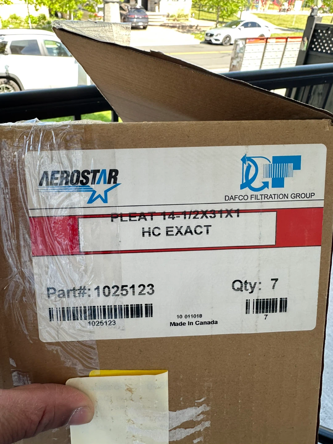 Aerostar HC Pleated Air Filter 14-1/2x31x1 - photo 4
