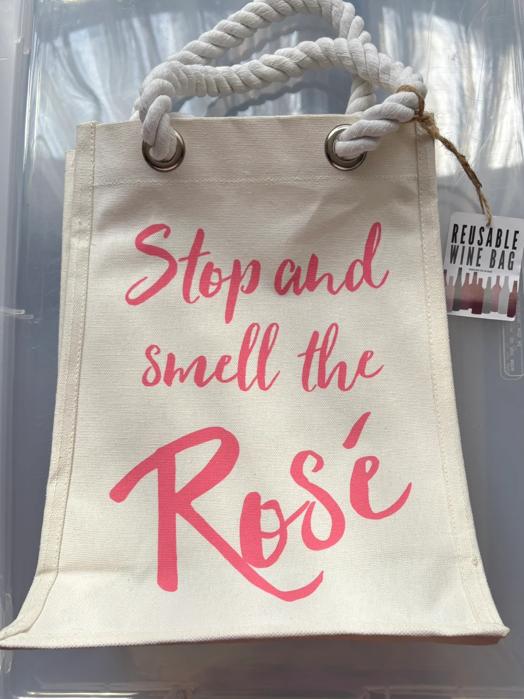 Reusable Wine Bag - Stop and Smell the Rosé - photo 2