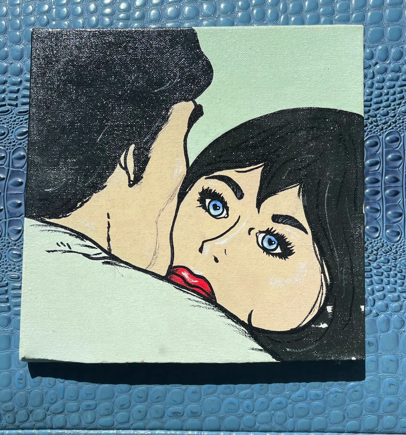 Pop Art Style Painting of a Woman