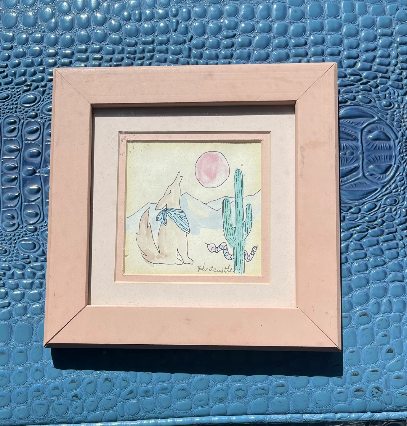 Framed "Desert Howl" Artwork by Hardcastle