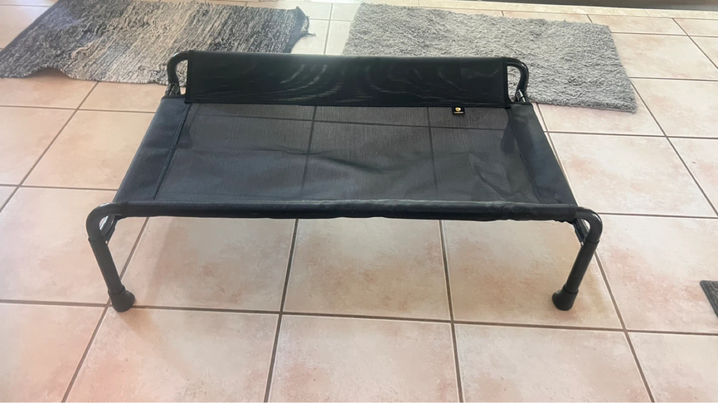 Black Elevated Pet Cot