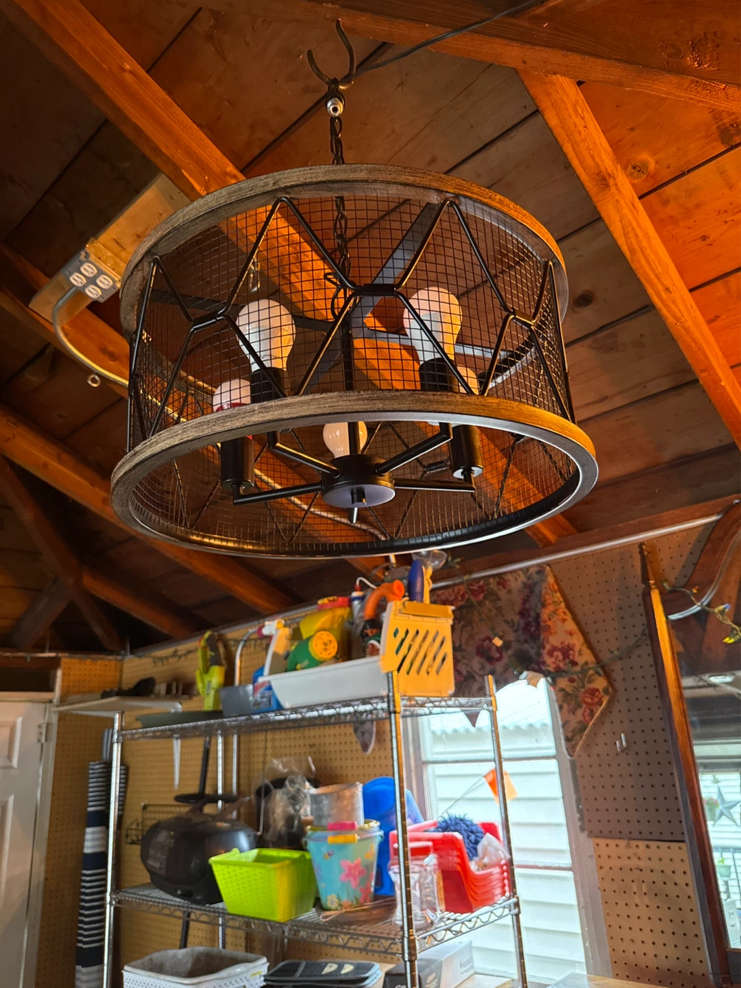 Farmhouse Drum Chandelier - photo 2
