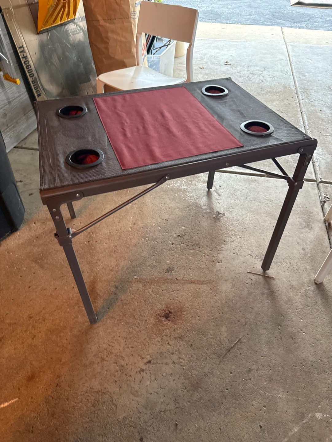 Portable Folding Table with Cup Holders - photo 2